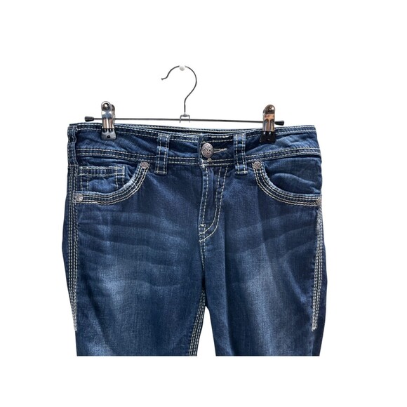 Silver Jeans Women's Size 27 Waist Blue Suki Surplus Capri - Picture 2 of 8